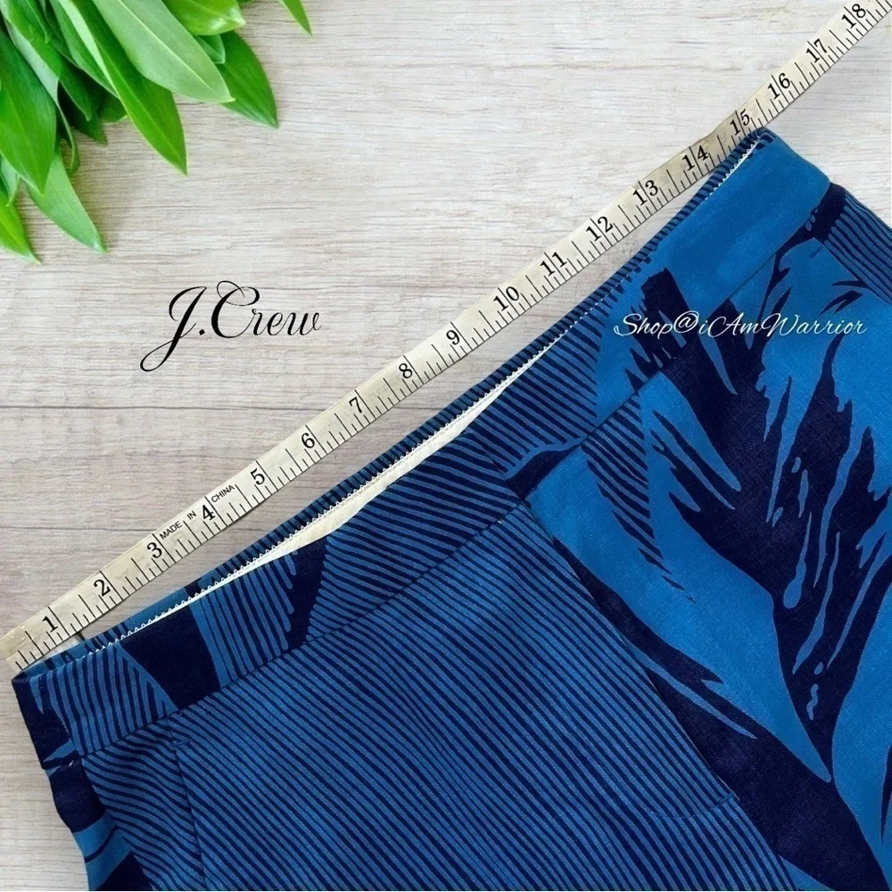 J.Crew NWT 2PC palm frond print silk top & matching linen pants *shop@iamwarrior